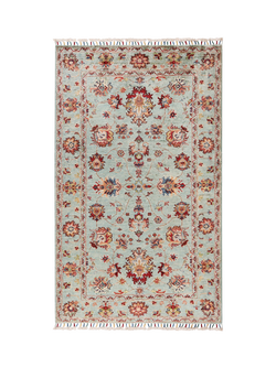 Gooch Oriental Sultani Pure Wool Rug, Aqua, L151 x W91 cm, Aqua