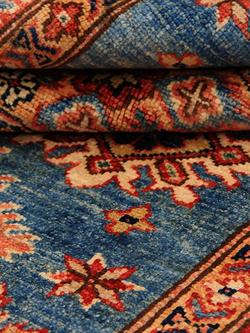Gooch Oriental Supreme Kazak Pure Wool Rug, Blue, L154 x W99 cm - view 2, Blue
