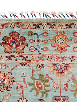 Gooch Oriental Sultani Pure Wool Rug, Aqua, L178 x W126 cm - view 2, Aqua