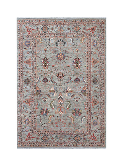 Gooch Oriental Sultani Pure Wool Rug, Grey, L246 x W170 cm, Grey