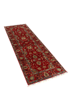 Gooch Oriental Sultani Pure Wool Runner Rug, Red, L248 x W83 cm - view 2, Red