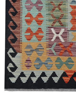 Gooch Oriental Kelim Pure Wool Rug, Multi, L293 x W200 cm - view 2, Multi