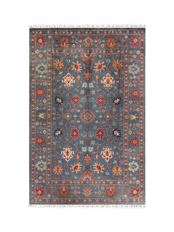 Gooch Oriental Sultani Pure Wool Rug, Blue, L303 x W209 cm, Blue