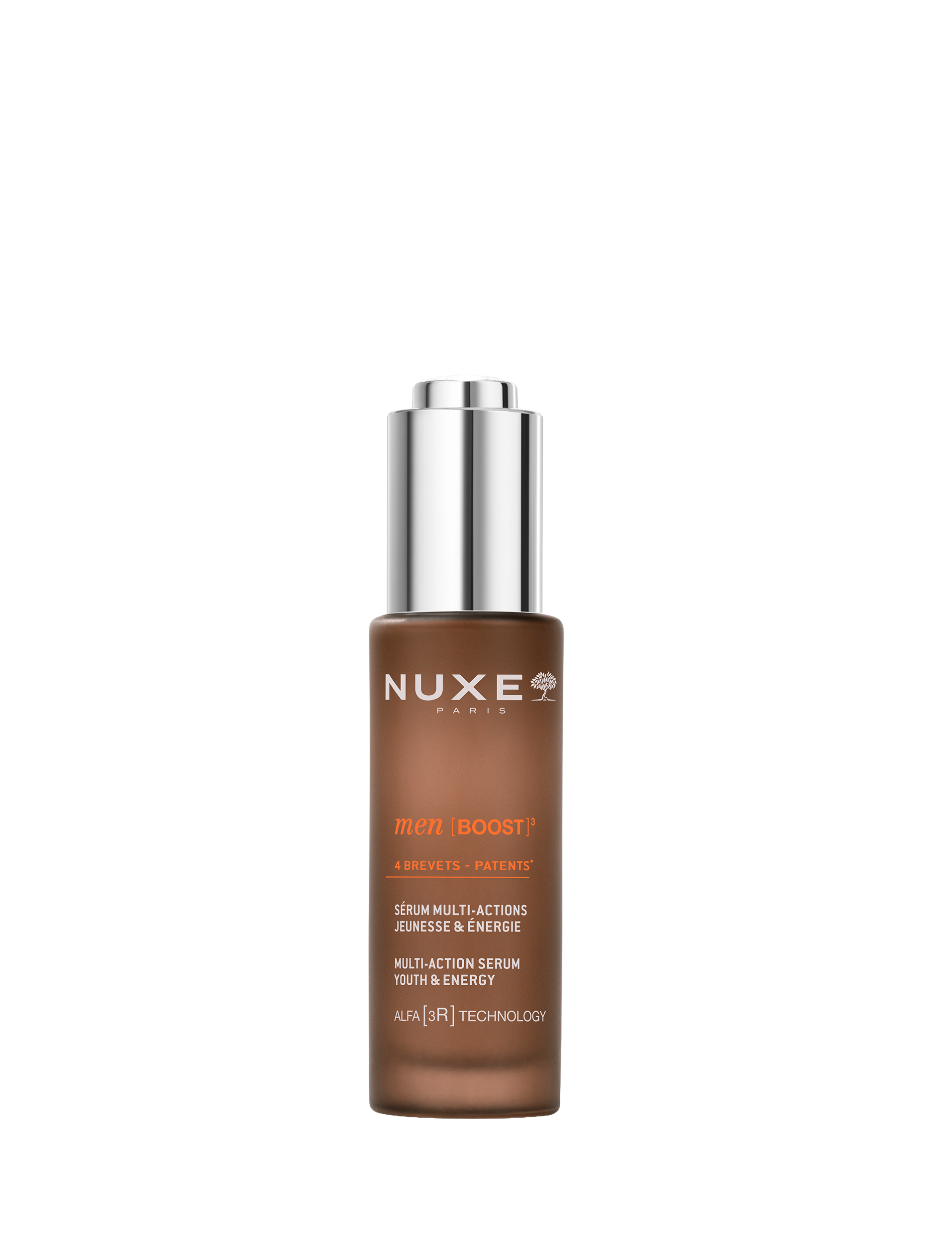 Product image 1 of 4, which shows NUXE Men [BOOST]³ Multi-Action Serum Youth & Energy, 30ml