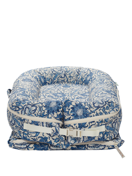 DockATot Deluxe+ William Morris Pink and Rose Baby Pod - view 2, Blue
