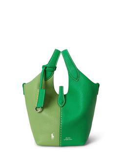 Ralph Lauren Polo Play Small Leather Crossbody Bag, Canary Yellow, Parrot/Parakeet