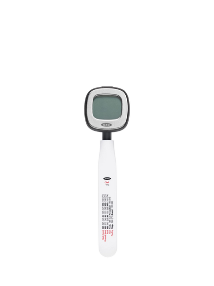 OXO Good Grips Chef's Precision Digital Instant Read Meat Thermometer, White/Black/Red