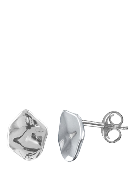 Nina B Pebble Stud Earrings, Silver, Silver