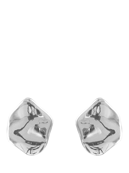 Nina B Pebble Stud Earrings, Silver - view 2, Silver