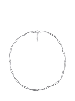 Nina B Sterling Silver Slim Loop Link Necklace, Silver