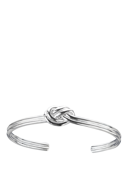 Nina B Sterling Silver Knot Bangle, Silver