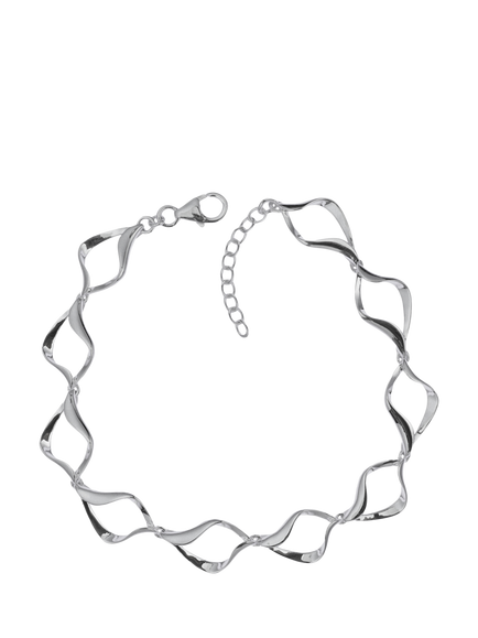 Nina B Sterling Silver Open Link Bracelet, Silver