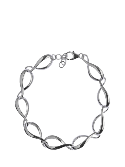 Nina B Sterling Silver Ripple Link Bracelet, Silver