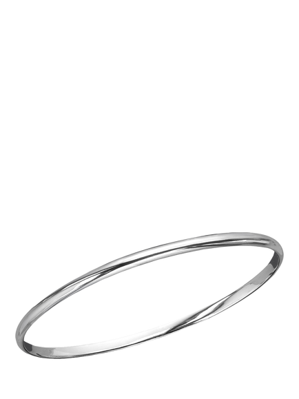 Nina B Sterling Silver Simple Slip-On Bangle, Silver Silver