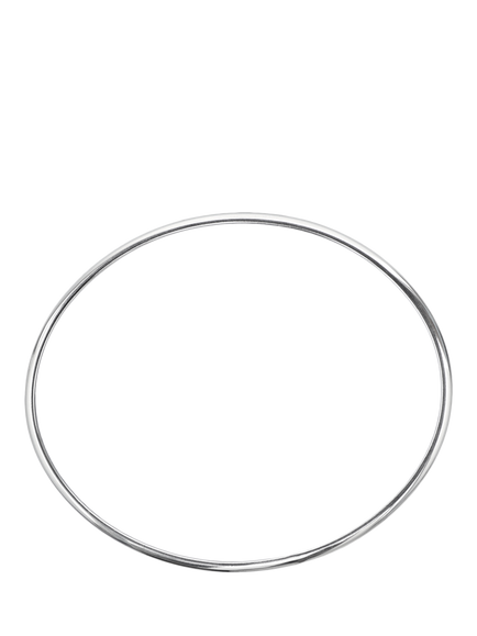 Nina B Sterling Silver Simple Slip-On Bangle - view 2, Silver Silver