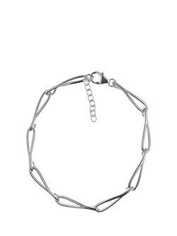 Nina B Sterling Silver Slim Loop Link Bracelet, Silver