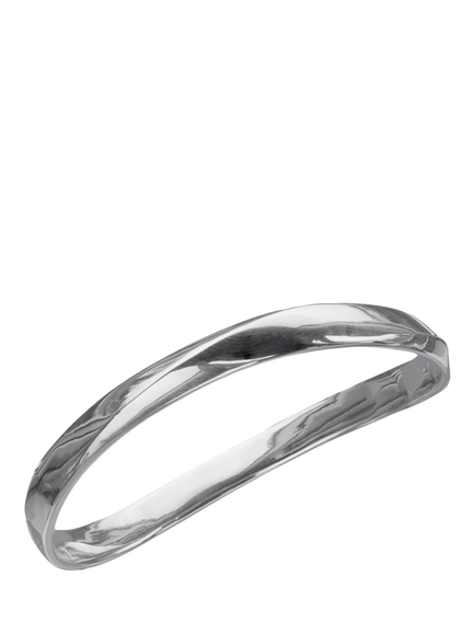 Nina B Sterling Silver Slip On Wave Bracelet, Silver