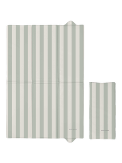 MAMA SHACK Foldable Travel Changing Mat, Stripe Sage, Stripe Sage