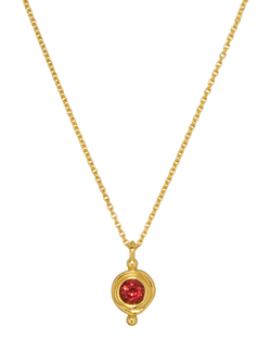 Ottoman Hands Birthstone Necklace, January