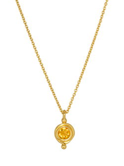 Ottoman Hands Birthstone Necklace, November