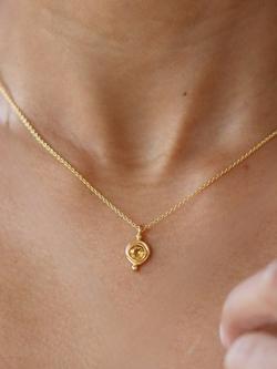 Ottoman Hands Birthstone Necklace - view 2, November