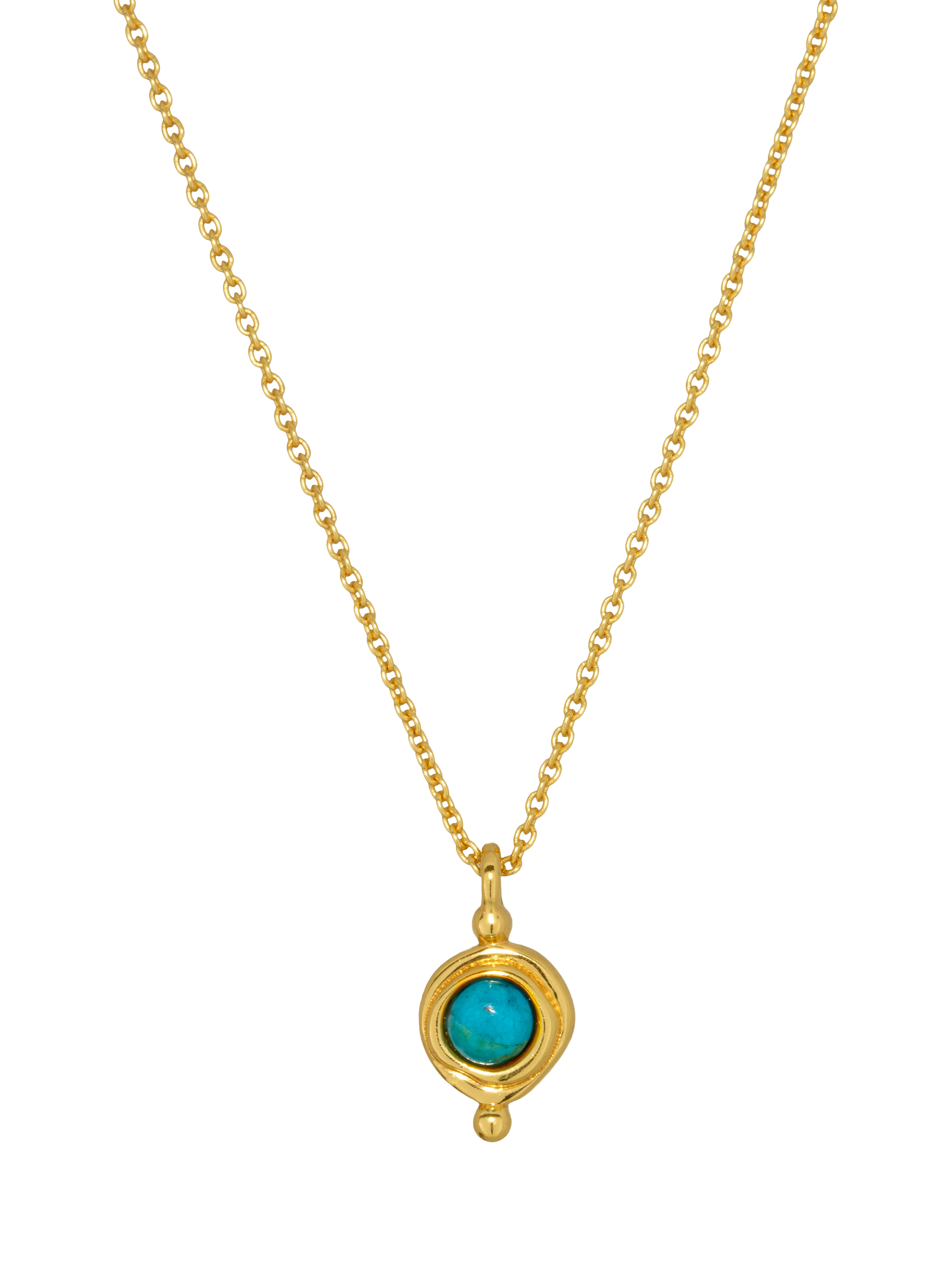 Product image 1 of 3, which shows Ottoman Hands December Birthstone Necklace