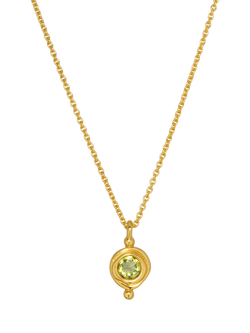 Ottoman Hands Birthstone Necklace, August