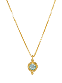 Ottoman Hands Birthstone Necklace, March