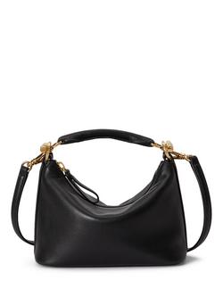 Lauren Ralph Lauren Blaike Mini Leather Shoulder Bag, Black, Black