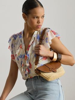 Lauren Ralph Lauren Lynden Small Shoulder Bag, Natural/Lauren Tan - view 2, Natural/Lauren Tan