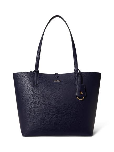 Lauren Ralph Lauren Reversible Tote Bag, White/Summer Paisley, Navy/Skinny Stripe
