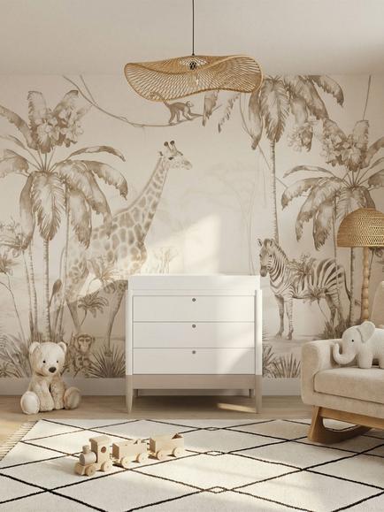 Gaia Baby Eos Changing Table Dresser, Cashmere/White - view 2, Cashmere/White