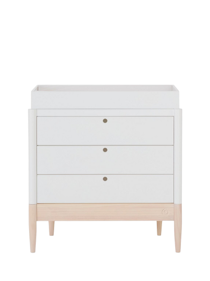 Gaia Baby Eos Changing Table Dresser, Natural Ash/White, Natural Ash/White