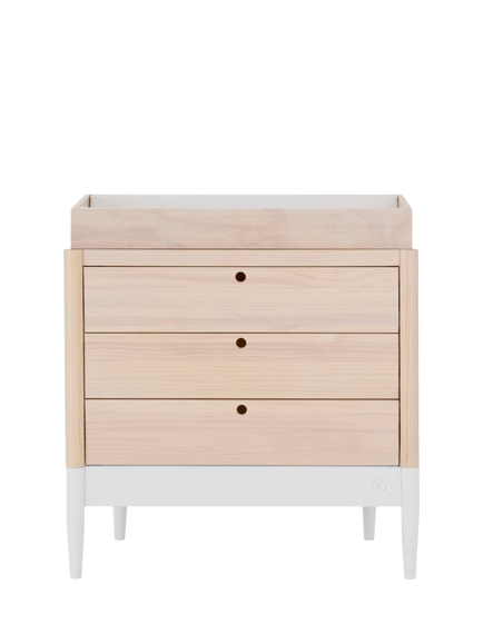 Gaia Baby Eos Changing Table Dresser, White/Natural, White/Natural