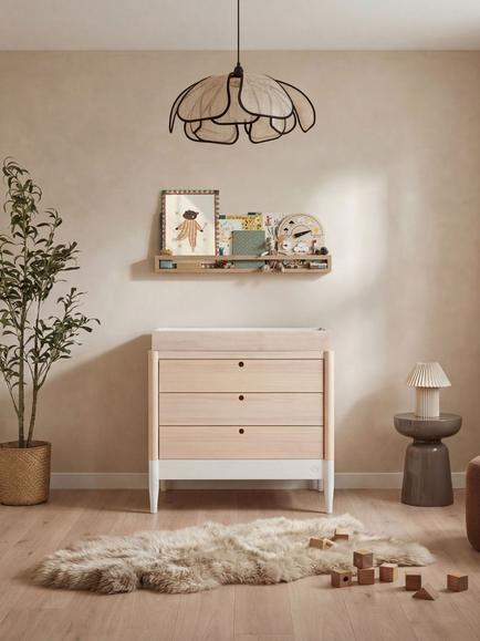 Gaia Baby Eos Changing Table Dresser, White/Natural - view 2, White/Natural