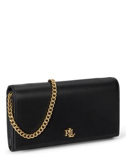 Lauren Ralph Lauren Adair II Leather Crossbody Clutch Bag, Black - view 2, Black