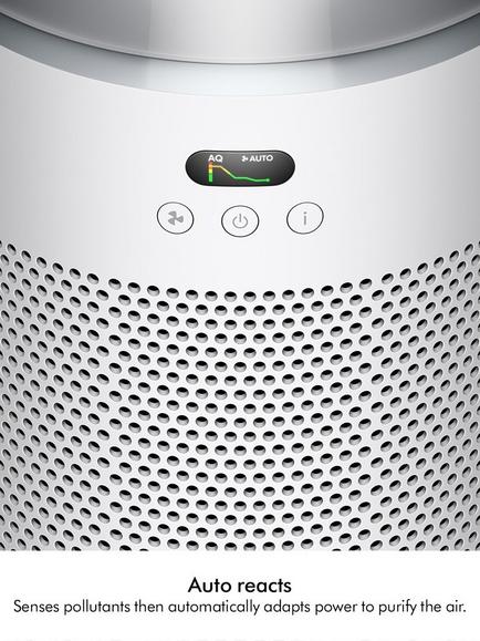 Dyson HJ10 Hushjet Air Purifier, White/Silver - view 2, White/Silver