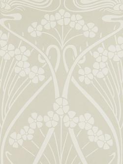 Liberty London Ianthe Mono Wallpaper, Pewter White