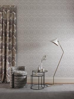 Liberty London Ianthe Mono Wallpaper - view 2, Pewter White