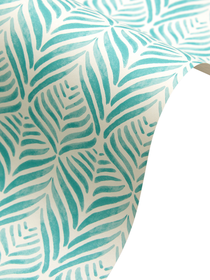 Liberty London Quill Wallpaper - view 2, Jade