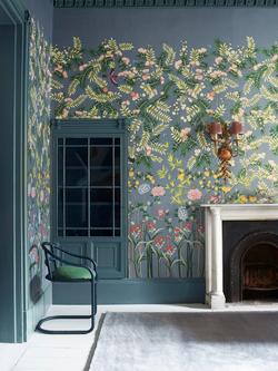 Liberty London Silk Tree Wallpaper - view 2, Flax Flower
