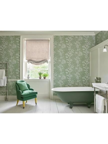 Liberty London Tudor Poppy Wallpaper - view 2, Fern