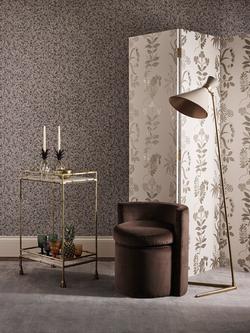 Liberty London Wiltshire Blossom Wallpaper - view 2, Pewter Gold
