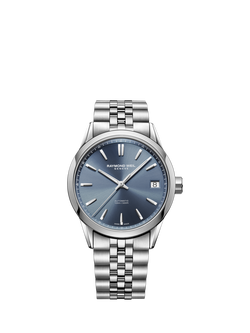 Raymond Weil Men's Freelancer Date 40 Calibre RW4420 Automatic Stainless Steel Bracelet Strap Watch, Silver/Blue