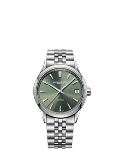 Raymond Weil Men's Freelancer Date 40 Calibre RW4420 Automatic Stainless Steel Bracelet Strap Watch, Silver/Green