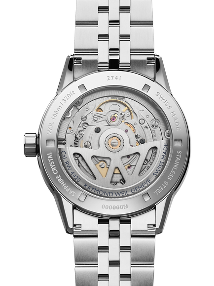 Raymond Weil Men's Freelancer Date 40 Calibre RW4420 Automatic Stainless Steel Bracelet Strap Watch - view 2, Silver/Green