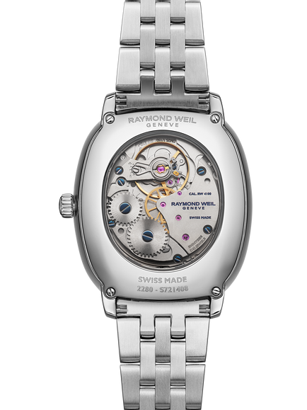 Raymond Weil Men's Toccata Heritage 38 Calibre RW4100 Mechanical Stainless Steel Bracelet Strap Watch, Silver/Blue - view 2, Silver/Blue