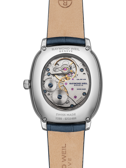 Raymond Weil Men's Toccata Heritage 38 Calibre RW4100 Mechanical Stainless Steel Leather Strap Watch - view 2, Blue