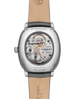 Raymond Weil Men's Toccata Heritage 38 Calibre RW4100 Mechanical Stainless Steel Leather Strap Watch - view 2, Grey/Silver