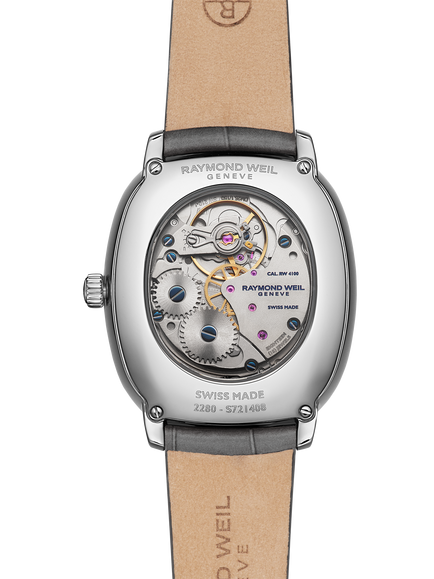 Raymond Weil Men's Toccata Heritage 38 Calibre RW4100 Mechanical Stainless Steel Leather Strap Watch - view 2, Grey/Silver